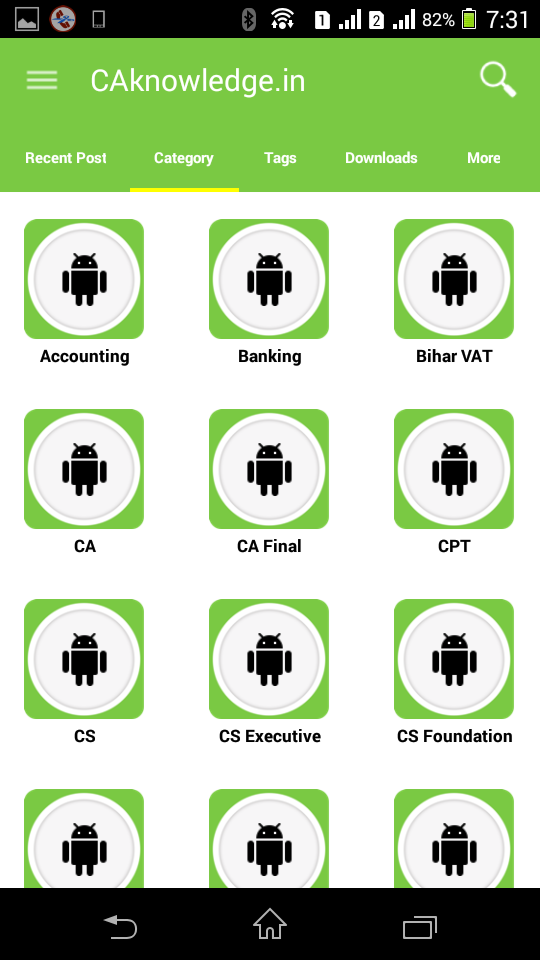 CAknowledge.in Android App Categories