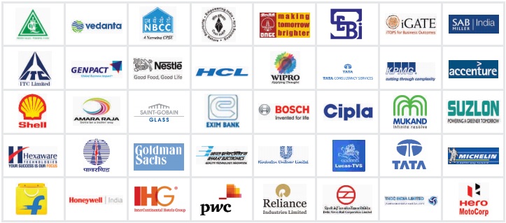 Some of the Companies who visited Institute for campus placement in the Recent Past 