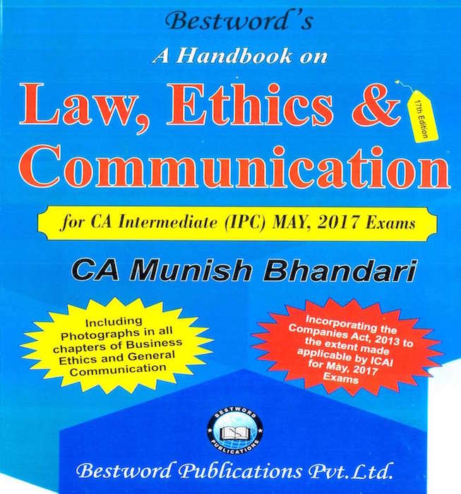CA IPCC Law Handbook By Munish Bhandari For May 2017