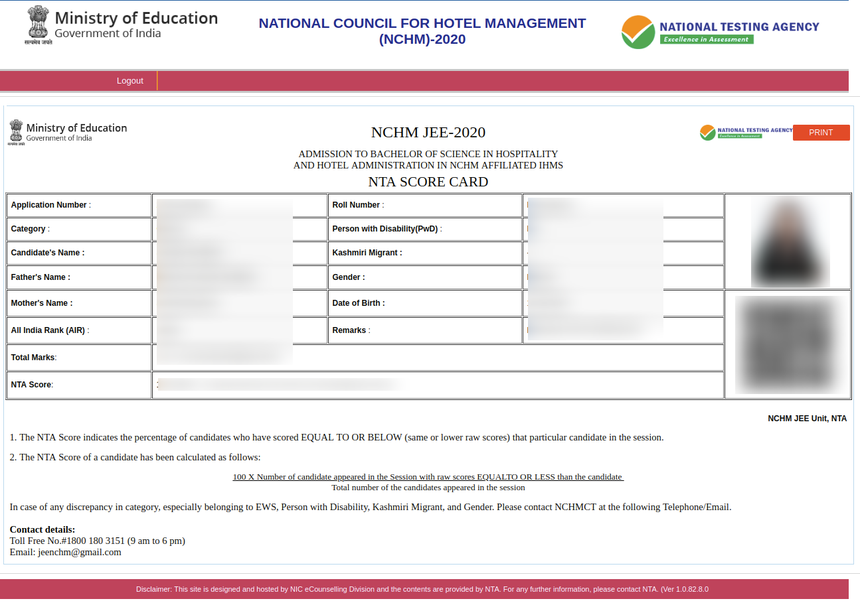NCHMCT-JEE-Result