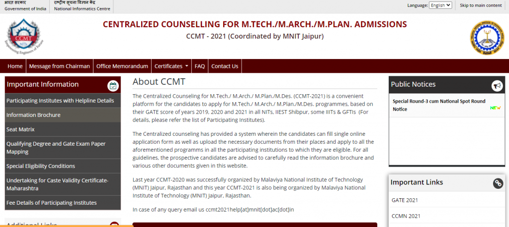 GATE-CCMT-Counselling