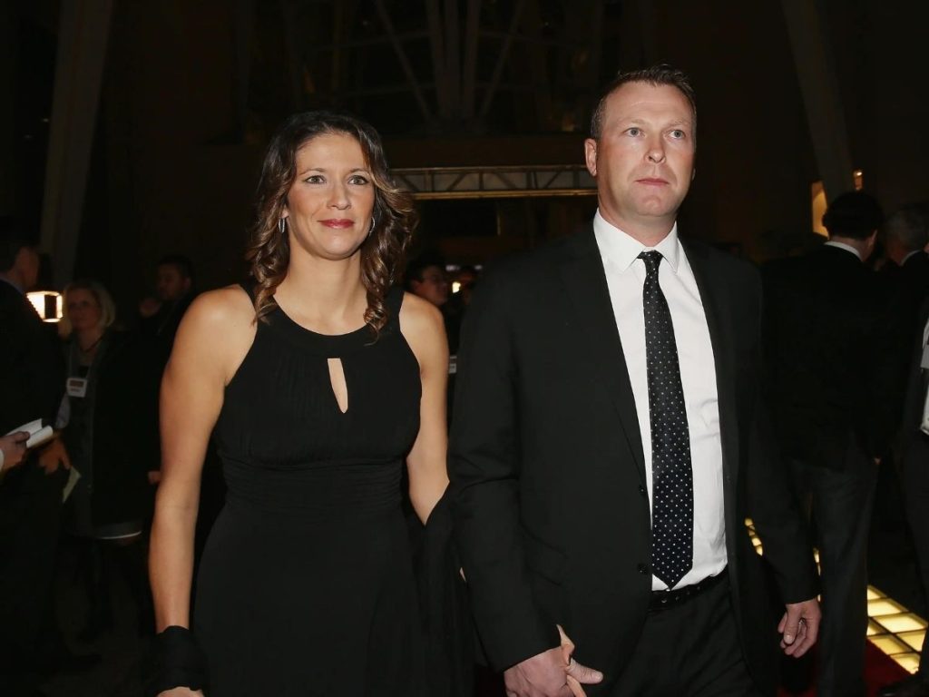 Martin Brodeur with his wife