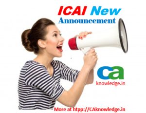 ICAI New Announcements