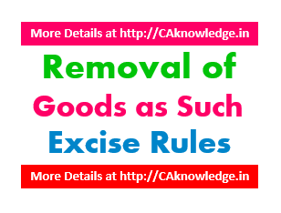 Removal of Goods as Such