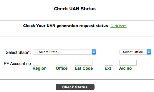 Check UAN Status, Know Your UAN By PF Account Number