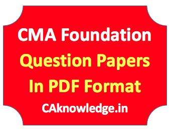 CMA Foundation Question Papers
