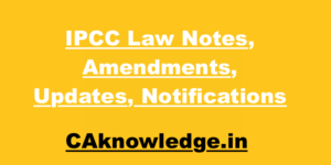 Ipcc Law Notes Amendments Updates Notifications