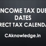 Income Tax Due Dates