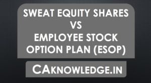 Difference Between ESOP and Sweat Equity Shares with Chart