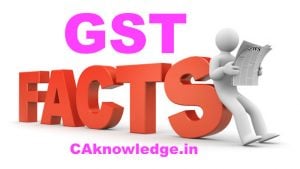 Facts and figures concerning GST
