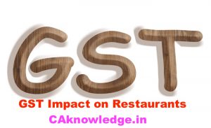 GST Impact on Restaurants, Impact of GST on Restaurants services