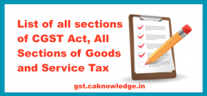 sections of GST