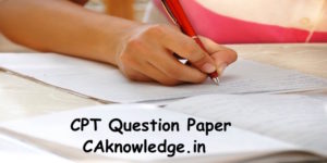 CPT Question Paper