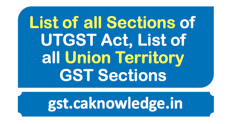 List of all sections of UTGST