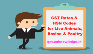 GST Rates & HSN Codes for Live Animals, Bovine & Poultry