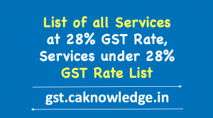 List of all Services at 28 GST Rate