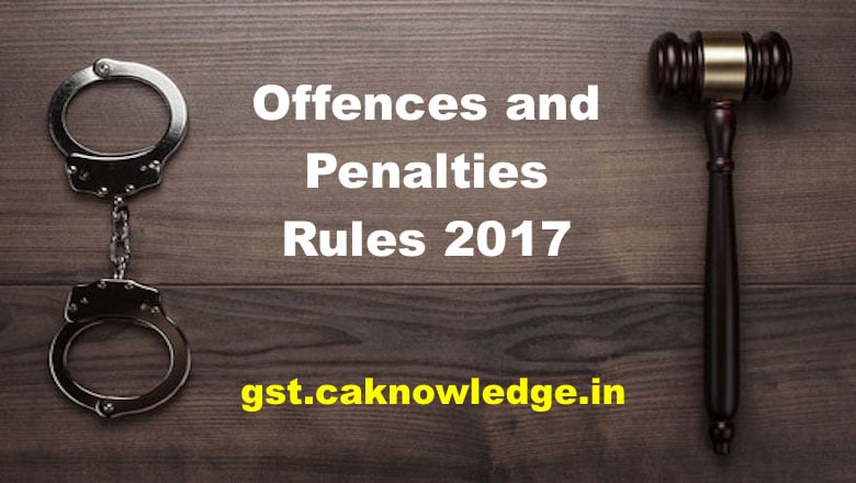 Offences and Penalties Rules