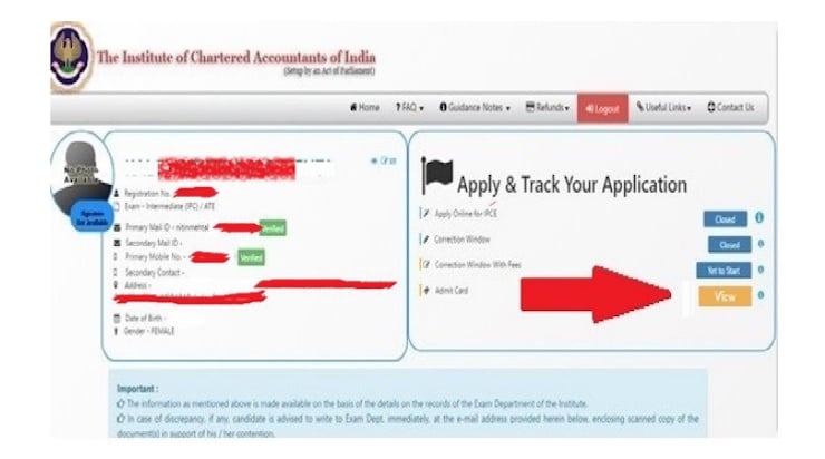CA Final Admit Card May 2022, ICAI Admit Card for May 2022