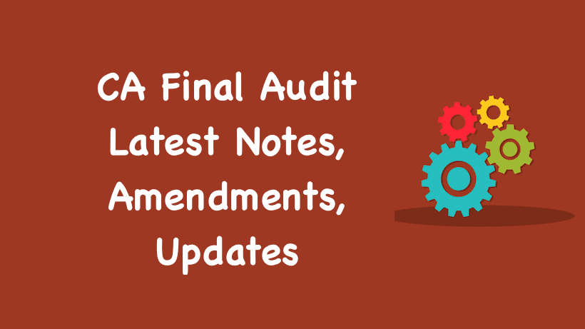CA Final Audit Notes