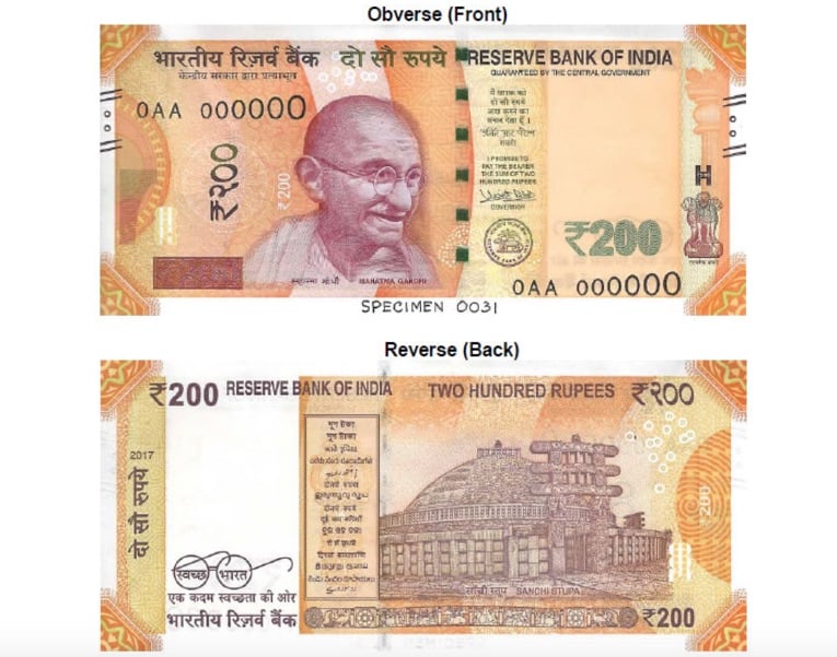 Rs 200 Note Official