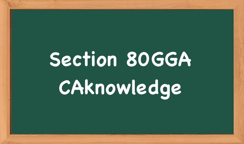 Section 80GGA CAknowledge