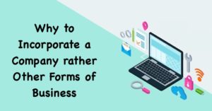 Why to Incorporate a Company rather Other Forms of Business