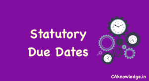 Statutory Due Dates