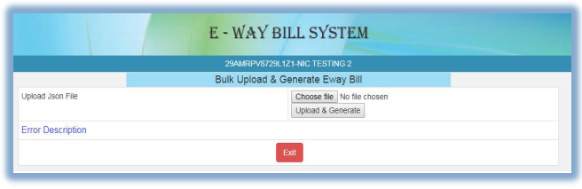 Bulk e-Way Bills