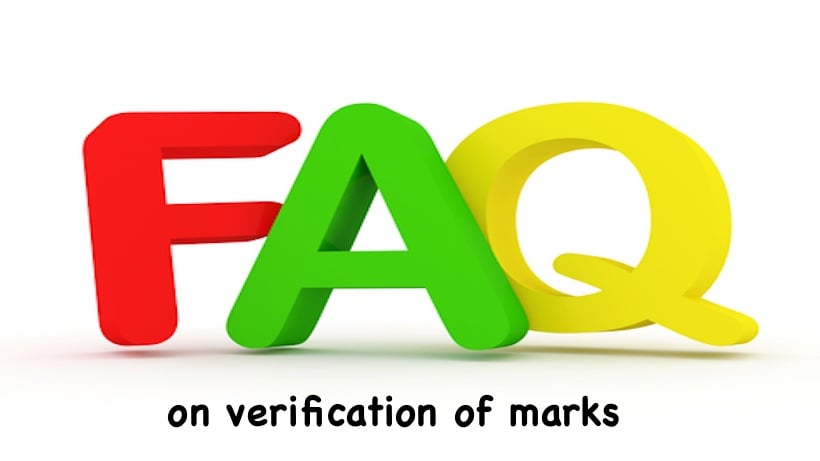 FAQ on verification of marks