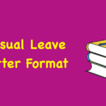 Casual Leave Letter Format