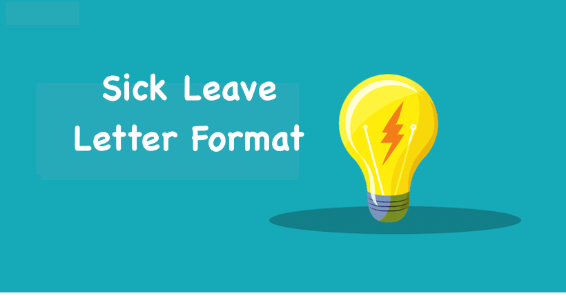 Sick Leave Letter Format in word, Sick Leave Application Format