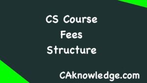 CS Course Fees Structure