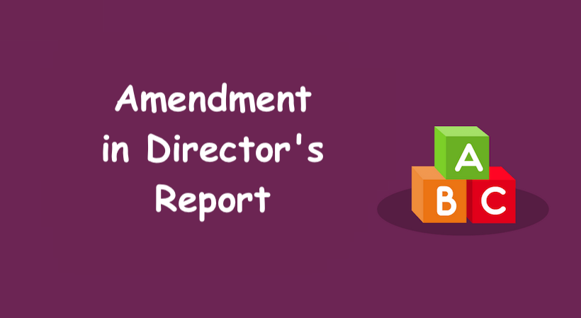 Amendment in Director's Report