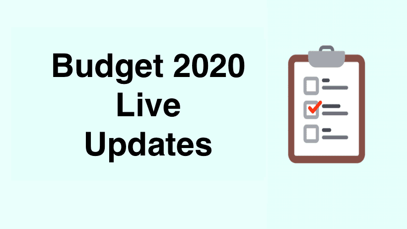 Budget 2020 Live Update