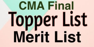 CMA Final Toppers