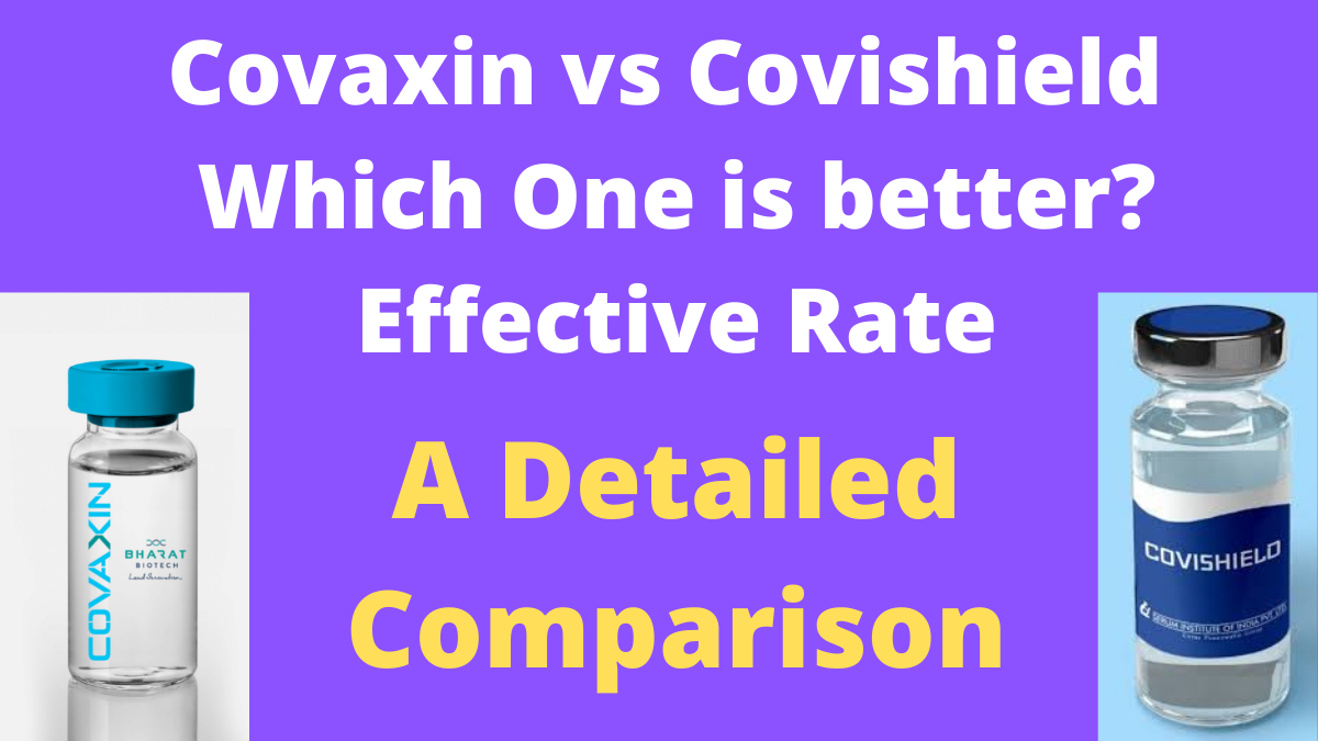 Covaxin vs Covishield 2021 - Which One is better? Effective Rate