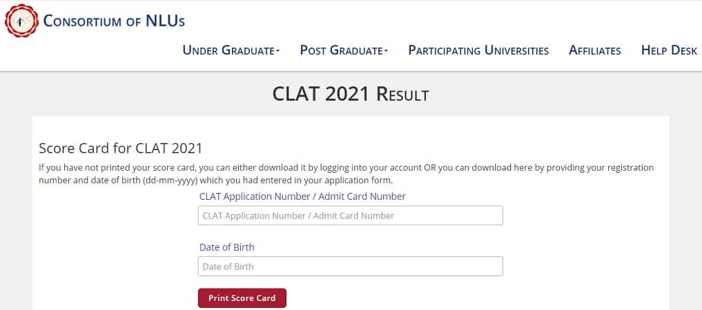 CLAT-2021-RESULT