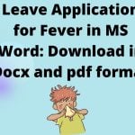 Leave Application for Fever