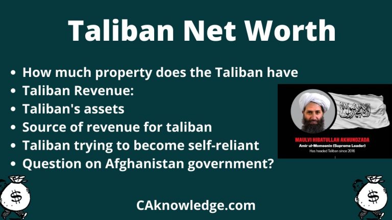Taliban Net Worth