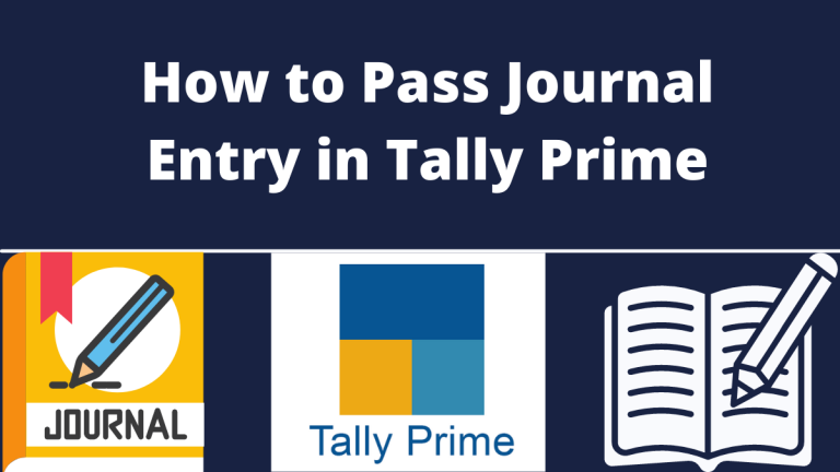 Pass Journal Entry in Tally Prime