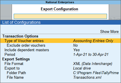 export3 tally