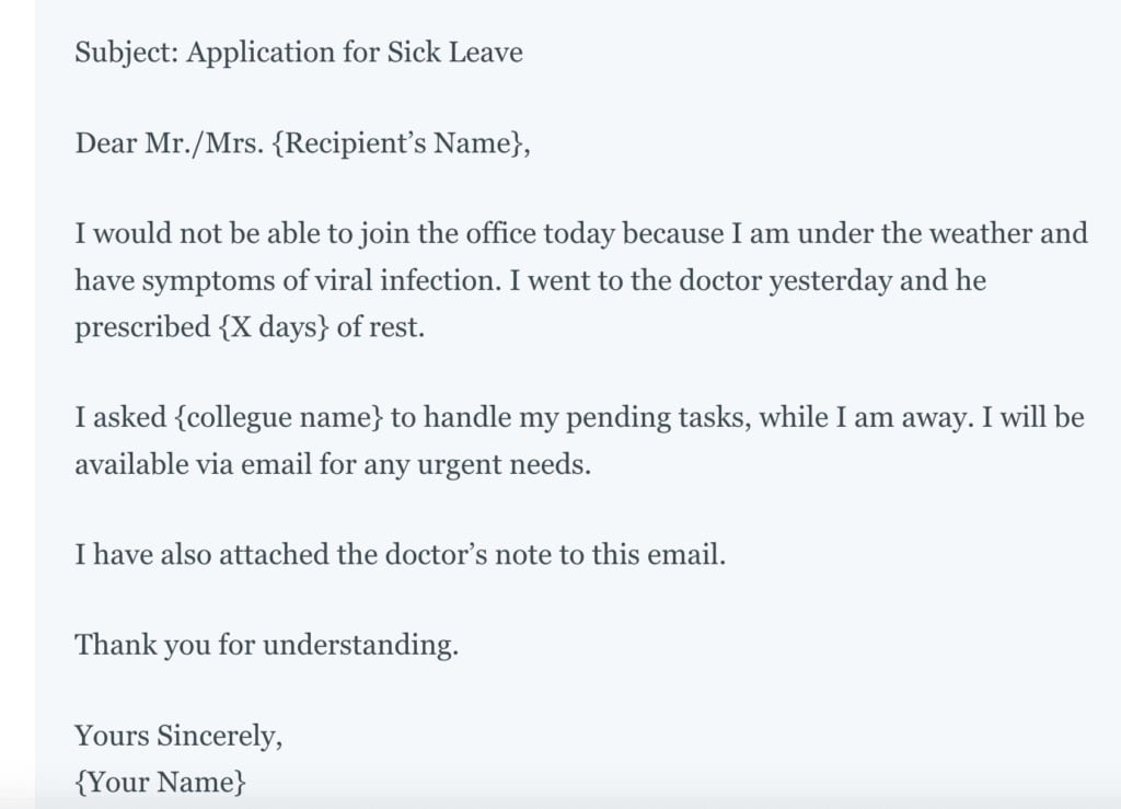 Official Leave Letter application