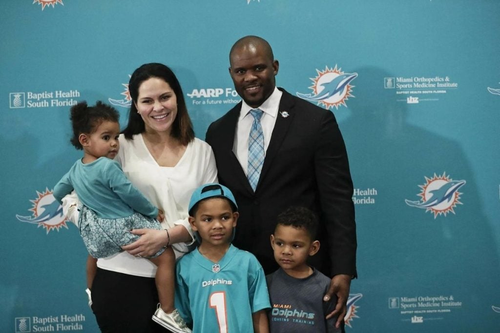 Brian Flores with family