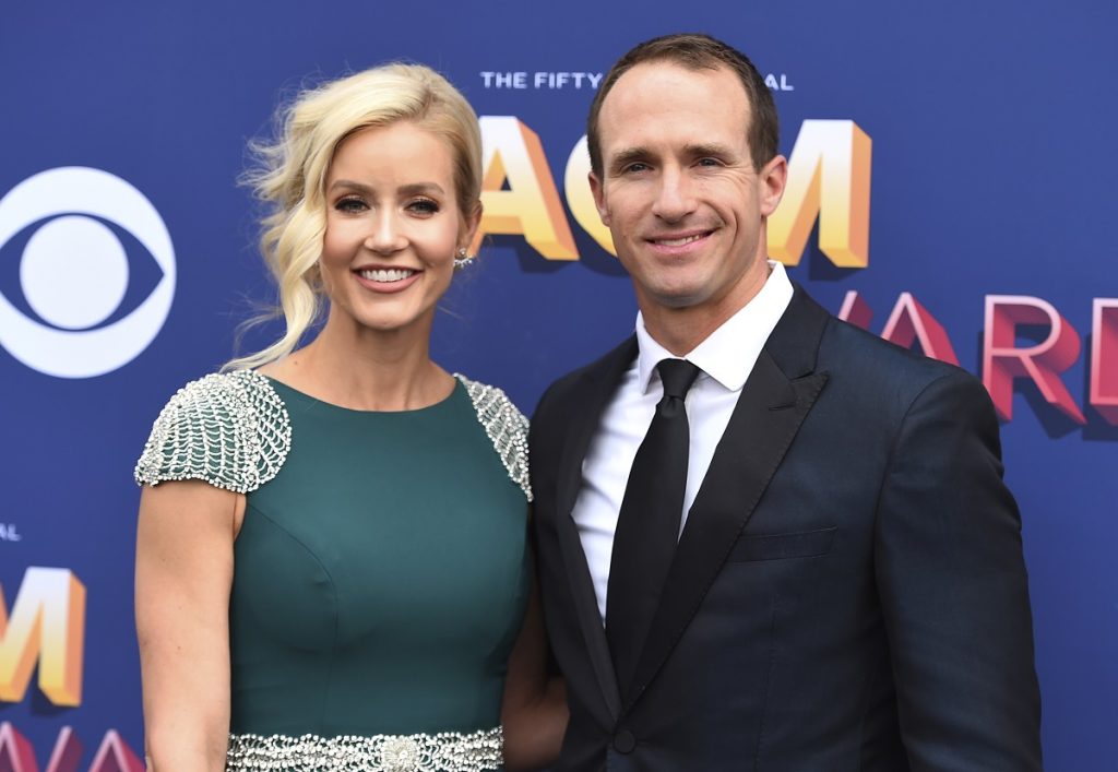 Drew Brees with his wife