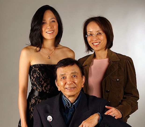 James Hong with his wife and daughter