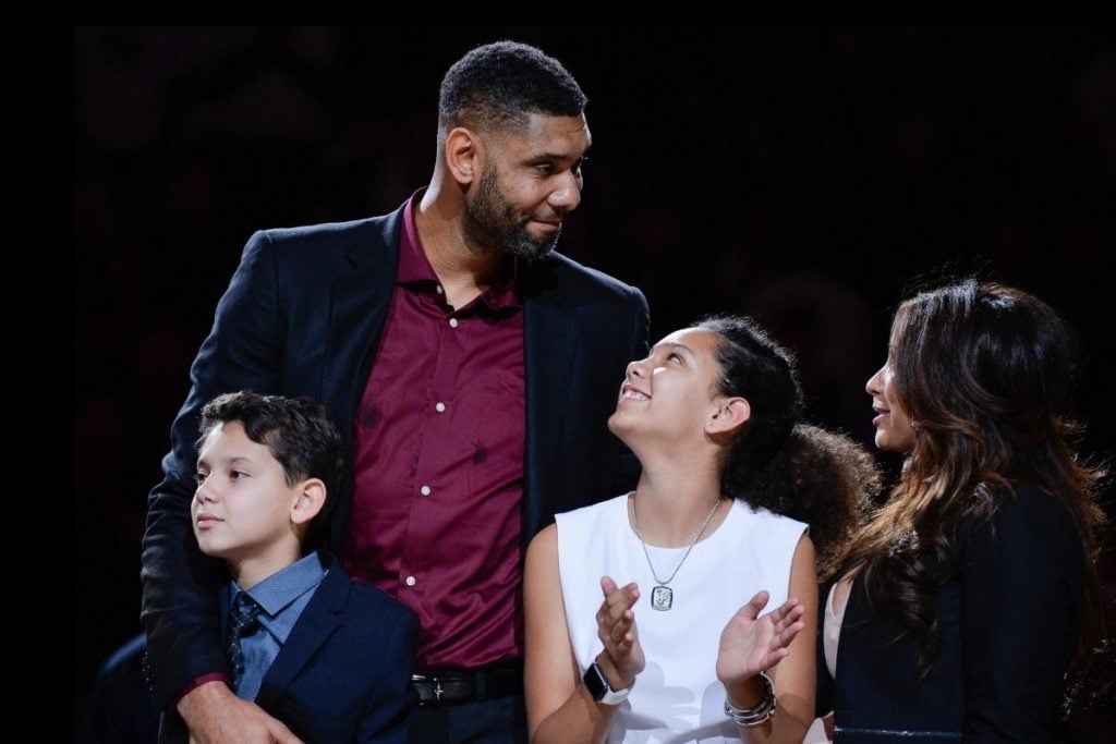 Tim Duncan with Family